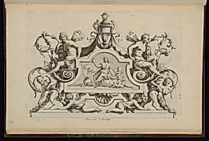 Ornament Panel Design by Nicolas Pierre Loir, French, 1624 - 1679