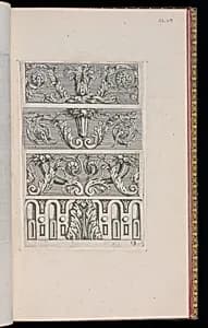 Ornamental Frieze Designs by D. Antoine Pierretz, French, active 1647