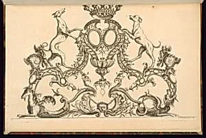 Ornamental Ironwork Design by Jacques Valentin Fontaine, French, active 1740 – 1760