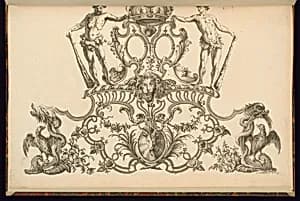 Ornamental Ironwork Design by Jacques Valentin Fontaine, French, active 1740 – 1760