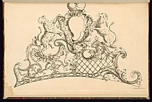 Ornamental Ironwork Design by Jacques Valentin Fontaine, French, active 1740 – 1760