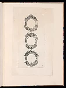 Ornamental Medallion Designs by Théodore Bertren, active in France, 18th century
