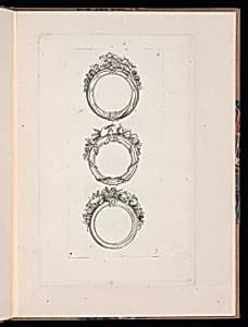 Ornamental Medallion Designs by Théodore Bertren, active in France, 18th century