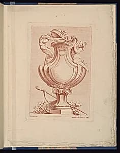 Ornamental Vase Design by François Boucher, French, 1703–1770