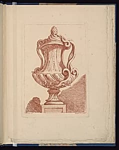 Ornamental Vase Design by François Boucher, French, 1703–1770