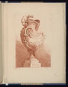 Ornamental Vase Design by François Boucher, French, 1703–1770