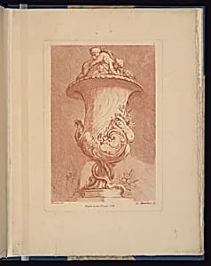Ornamental Vase Design by François Boucher, French, 1703–1770