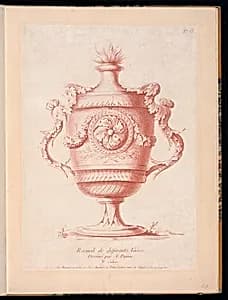 Ornamental Vase Design by A. Panier, French, active 18th century