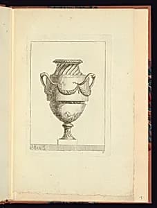 Ornamental Vase Design by Juste-François Boucher, French, 1736 – 1782