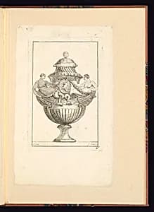 Ornamental Vase Design by Louis Doré, French, active 18th century