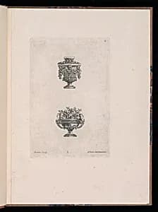 Ornamental Vase Designs by Théodore Bertren, active in France, 18th century