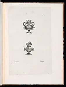 Ornamental Vase Designs by Théodore Bertren, active in France, 18th century