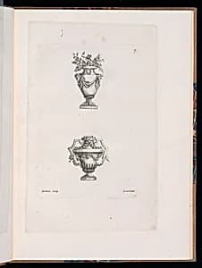 Ornamental Vase Designs by Théodore Bertren, active in France, 18th century