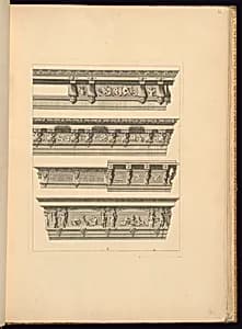Ornamented Cornice Designs by Jean Berain, the elder, French, 1640-1711
