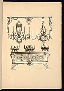 Ornamented Furniture Designs by Jean Berain, the elder, French, 1640-1711