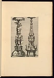 Ornamented Gueridon Designs by Jean Berain, the elder, French, 1640-1711