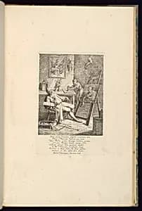 Painter at Easel by Michael Hartwagner, German, d. 1776