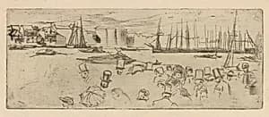 Penny Passengers, Limehouse by James McNeill Whistler (1834-1903)