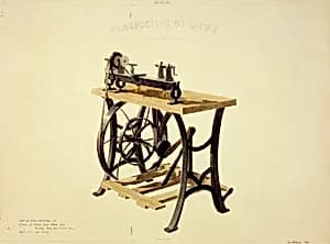 Perspective of Lathe by Thomas Eakins, American, b. Philadelphia, Pennsylvania, 1844–1916