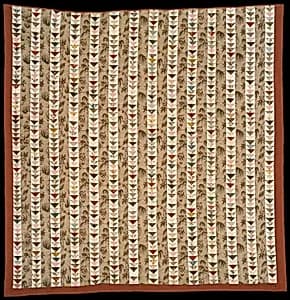 Pieced quilt (Flying Geese) by Unidentified