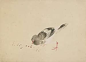 Pigeon by Katsushika Hokusai 葛飾北斎 (1760-1849)