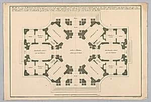 Plan of Building by Pierre-Philippe Choffard, French, 1730–1809