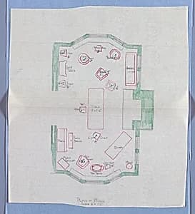 Plan of Livingroom by A.N. Davenport Co.