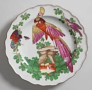 Plate with "Disheveled Birds" by Chelsea Porcelain Manufactory, English, 1745 – 1784