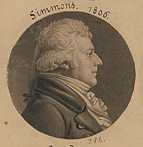Possibly James Simmons by Charles Balthazar Julien Févret de Saint-Mémin, 12 Mar 1770 - 23 Jun 1852