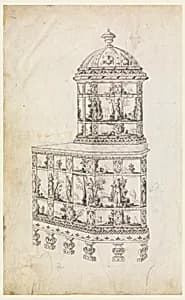 Pottery Tile Stove by Unknown