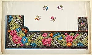 Printed Textile Design by Louis-Albert DuBois, Swiss, 1752–1818