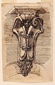 Project for a Keystone or Bracket by Leonardo Scaglia, French, active Italy, 1640 – 1650