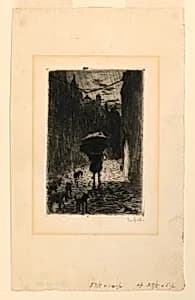 Rainy day by Félix Hilaire Buhot, French, 1847–1898