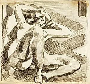 Reclining Female Nude by Carl Newman