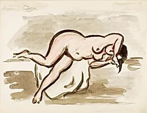 Reclining Female Nude by Carl Newman