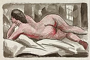 Reclining Female Nude by Carl Newman