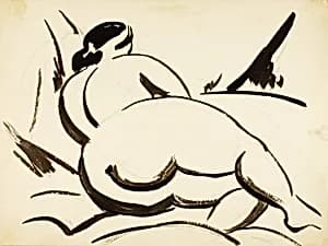Reclining Female Nude by Carl Newman