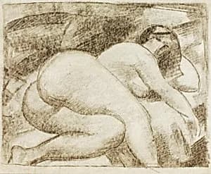 Reclining Female Nude by Carl Newman