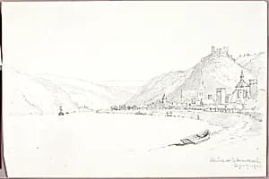 Rhine at Oberwesel by George Elbert Burr