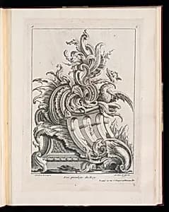 Rocaille Ornament Design by François-Thomas Mondon, French, 1709 – 1755