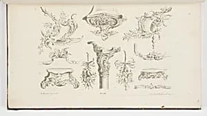 Rocaille Ornament Designs by Georg Michael Roscher, German, 1700–1775