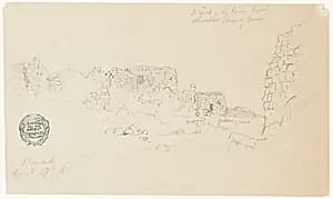 Ruins, Burek, Syria by Frederic Edwin Church, American, 1826–1900
