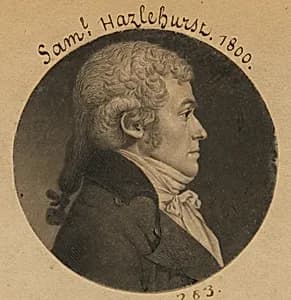 Samuel Hazlehurst by Charles Balthazar Julien Févret de Saint-Mémin, 12 Mar 1770 - 23 Jun 1852
