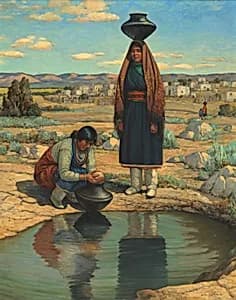 Santa Clara Women by Carl Moon