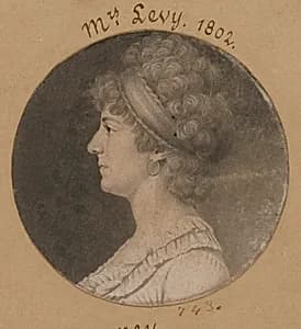 Sarah Coates Levy by Charles Balthazar Julien Févret de Saint-Mémin, 12 Mar 1770 - 23 Jun 1852