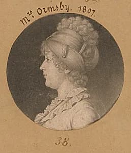 Sarah Mahon Ormsby by Charles Balthazar Julien Févret de Saint-Mémin, 12 Mar 1770 - 23 Jun 1852
