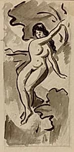 Seated Female Nude by Carl Newman