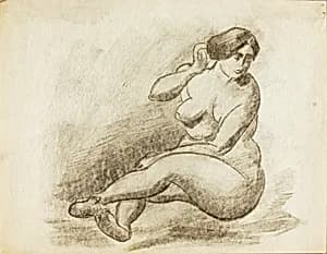 Seated Female Nudes by Carl Newman