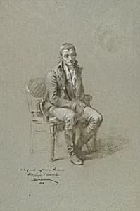 Seated Male Figure by François Schommer, French
