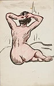 Seated Nude by Carl Newman